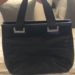 Lisa Jenks black leather tote bag